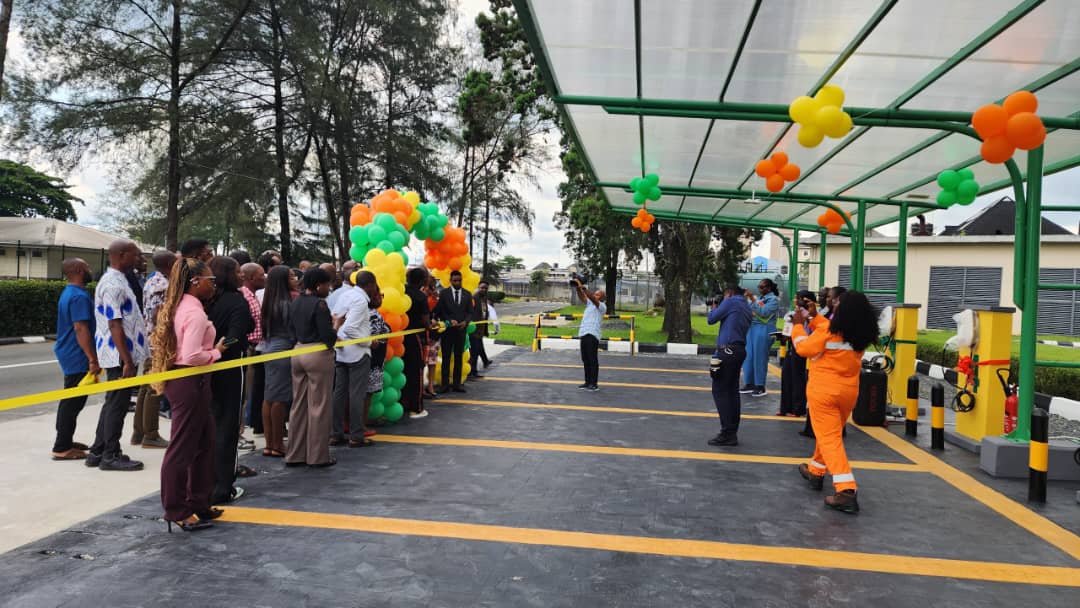 Mega EV charging station in Port Harcourt with Renaissance branding
