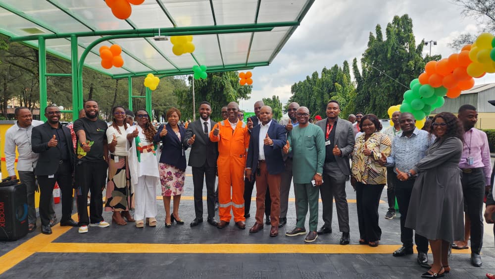 Mega EV charging station in Port Harcourt with Renaissance branding
